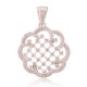 Beautifully Crafted Diamond Pendant Set with Matching Earrings in 18k gold with Certified Diamonds - PD1405P